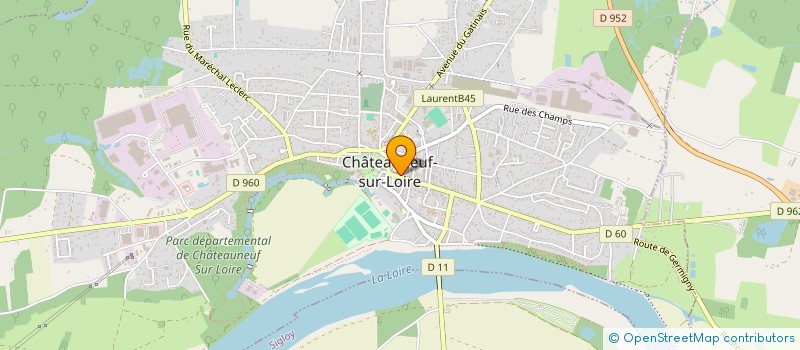 localisation de l'entreprise POUR LE DEVELOPPEMENT ECONOMIQUE DE CHATEAUNEUF SUR LOIRE à CHATEAUNEUF-SUR-LOIRE