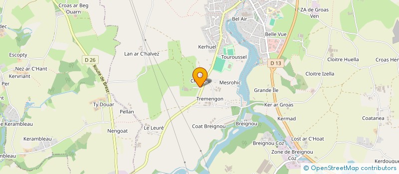 localisation de l'entreprise POUR LE FUTUR  BOURG-BLANC