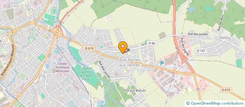 localisation de l'entreprise POUR LE PATRIMOINE DE SAINT PARRES AUX TERTRES -   SAUVEGARDE ET PROMOTION  SAINT-PARRES-AUX-TERTRES