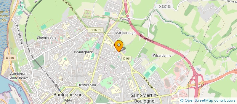 localisation de l'entreprise POUR LE RENOUVEAU QUARTIER MARLBOROUGH à SAINT-MARTIN-BOULOGNE