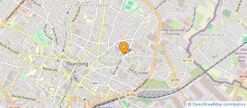 localisation de l'entreprise POUR LE SOURIRE DES ENFANTS DE LAVOISIER  TOURCOING