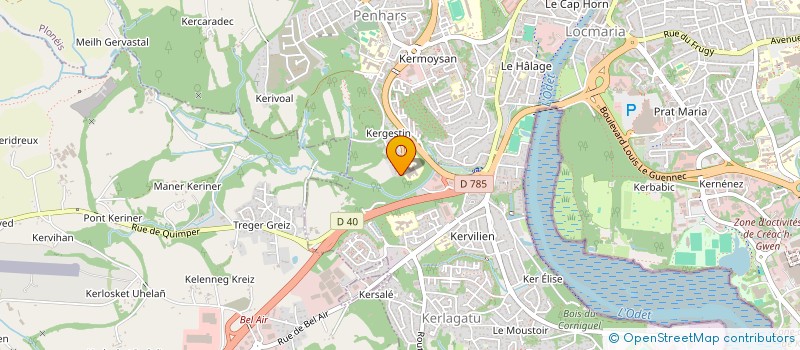 localisation de l'entreprise POUR LE SPORT à QUIMPER