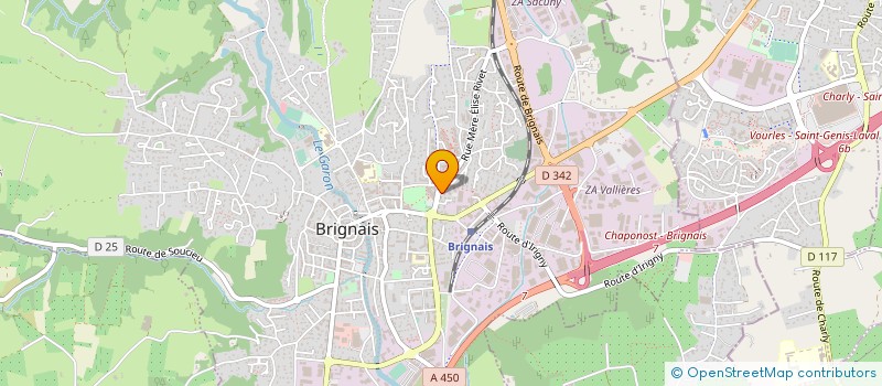 localisation de l'entreprise POUR LEUR AVENIR à BRIGNAIS