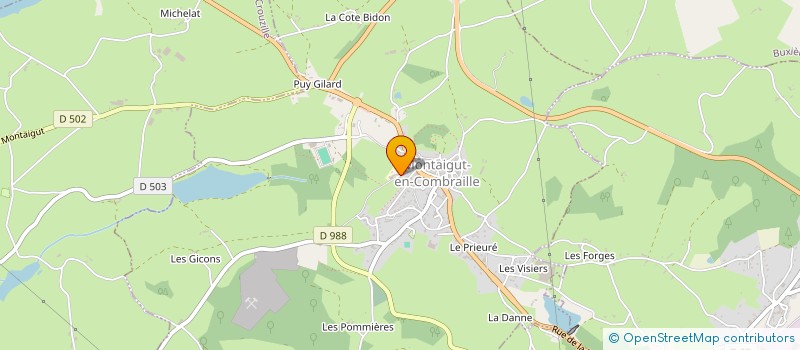 localisation de l'entreprise POUR LEURS SOURIRES  MONTAIGUT-EN-COMBRAILLE