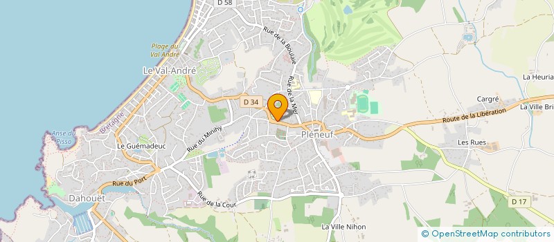 localisation de l'entreprise POUR NIANTJILA  PLENEUF-VAL-ANDRE