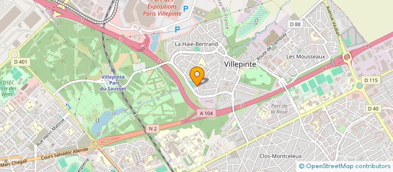 localisation de l'entreprise POUR NOS DROITS à VILLEPINTE