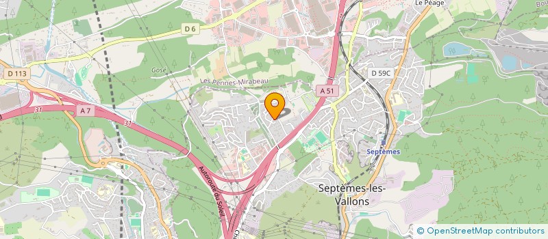 localisation de l'entreprise POUR PROMOTION SPECTACLES LOISIRS à SEPTEMES LES VALLONS