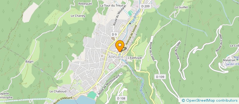 localisation de l'entreprise POUR UN COMMERCE EN ACTION  ALLEVARD