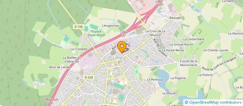 localisation de l'entreprise POUR UNE COMMUNAUTE DE COMMUNES A TAILLE HUMAINE ENTRE LES COMMUNES DE GOSNE, LIVRE SUR CHANGEON, MEZIERE SUR COUESNON  LIFFRE