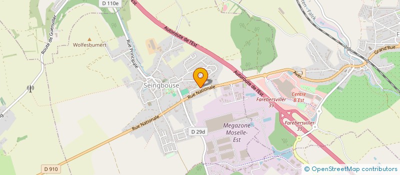 localisation de l'entreprise POUR UNE ENFANCE EN OR  SEINGBOUSE