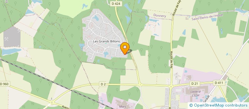 localisation de l'entreprise POUR UNE QUALITE DE VIE A DONNERY  DONNERY