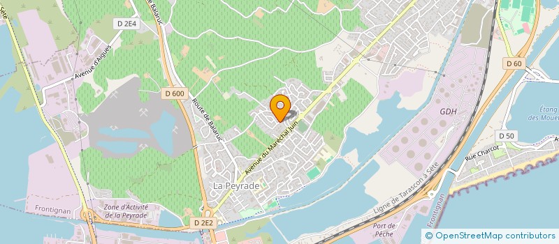 localisation de l'entreprise POUR UNE VIE à FRONTIGNAN