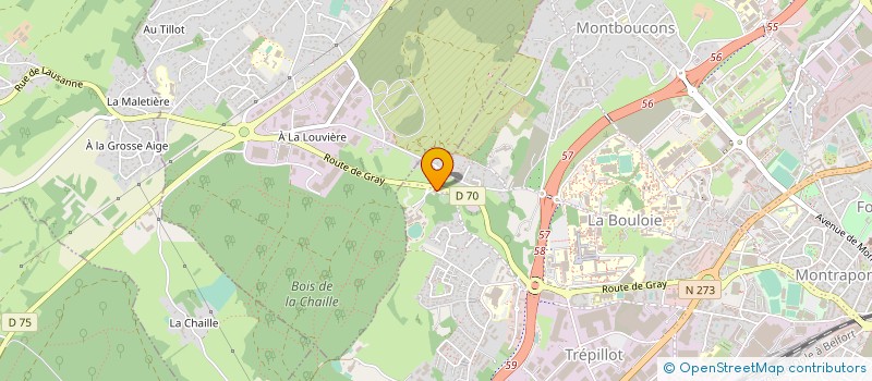 localisation de l'entreprise POURCELOT  BESANCON