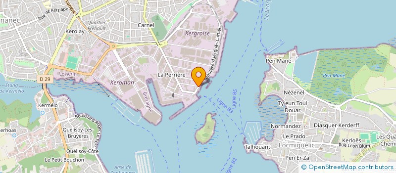 localisation de l'entreprise POURLETH ALIMENTAIRE ET MATERIEL à LORIENT