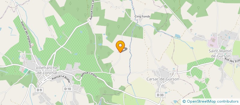 localisation de l'entreprise POURRADA  VILLEFRANCHE-DE-LONCHAT