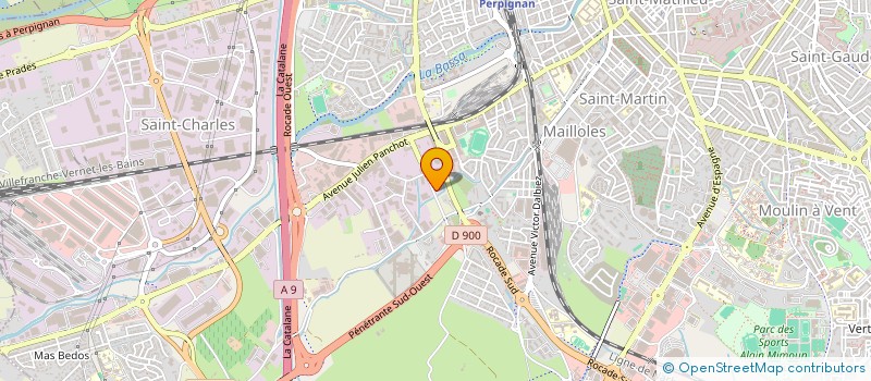 localisation de l'entreprise POURRET  PERPIGNAN