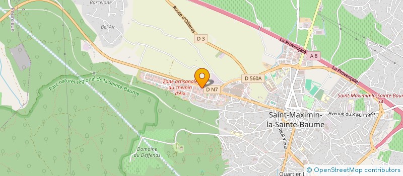 localisation de l'entreprise POURRIERES TERRASSEMENT à SAINT-MAXIMIN-LA-SAINTE-BAUME