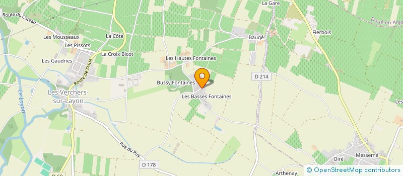 localisation de l'entreprise POUSS' PRODUCTION  DOUE-EN-ANJOU