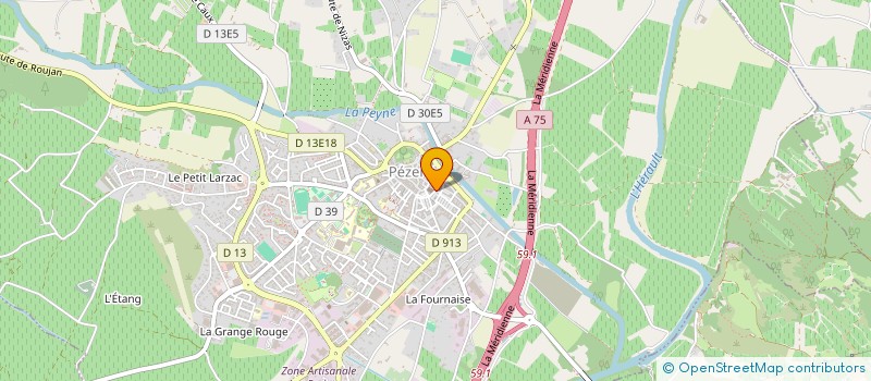 localisation de l'entreprise POUSSANT REMORQUAGE à PEZENAS