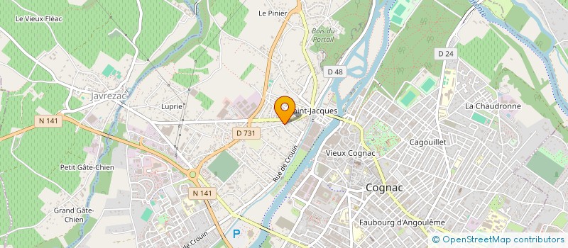localisation de l'entreprise POUSSE LA MOUSSE à COGNAC