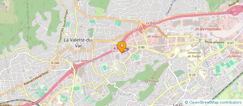 localisation de l'entreprise POUSSE PITCHOUN 1 à LA VALETTE-DU-VAR