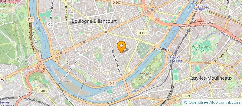 localisation de l'entreprise POUSSES ET PLANTES à BOULOGNE-BILLANCOURT