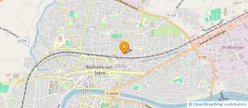localisation de l'entreprise POUSSIERE DU TEMPS à ROMANS-SUR-ISERE