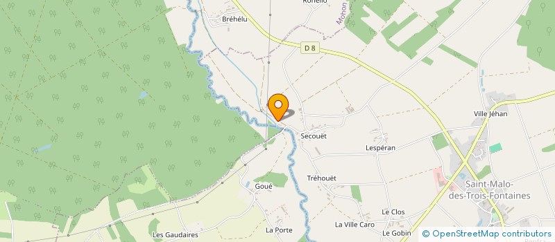 localisation de l'entreprise POUSSIERES DE L'OUEST  SAINT-MALO-DES-TROIS-FONTAINES