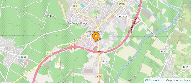 localisation de l'entreprise POUSSIN  PEZENAS