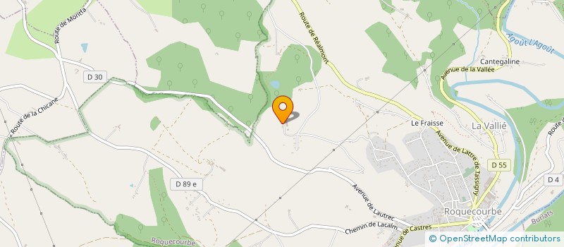 localisation de l'entreprise POUSSINES  ROQUECOURBE