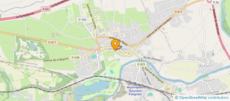 localisation de l'entreprise POUSSON-RIBIS  MONTREJEAU