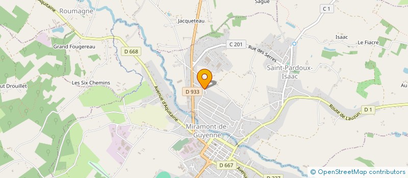 localisation de l'entreprise POUTOUNET  SAINT-PARDOUX-ISAAC