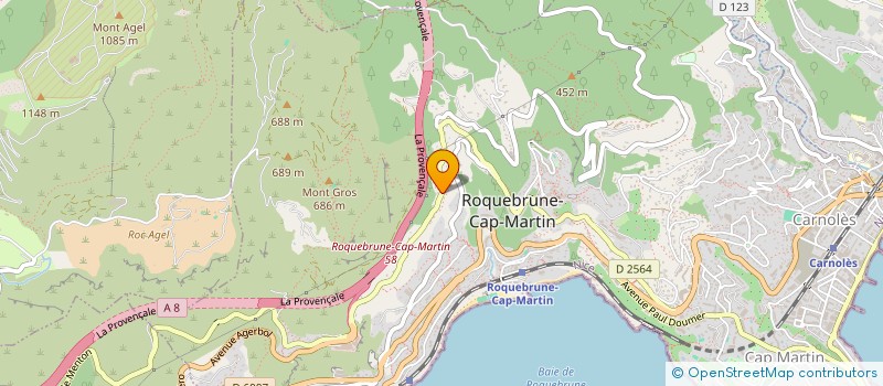 localisation de l'entreprise POUTRASSEAU  ROQUEBRUNE-CAP-MARTIN