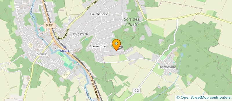 localisation de l'entreprise POUTRES & PIERRES  LES ALLUETS-LE-ROI