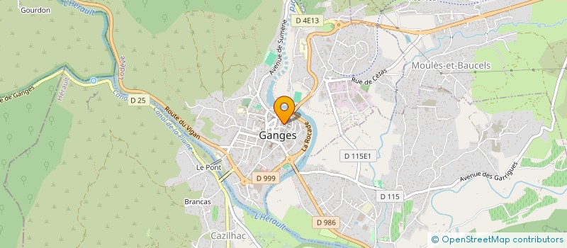 localisation de l'entreprise POUVOIR D AGIR EN CEVENNES PAR DES ACTIONS DE PROXIMITES  GANGES