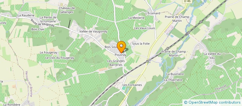 localisation de l'entreprise POUVRAY ORIGINE  VERNOU-SUR-BRENNE