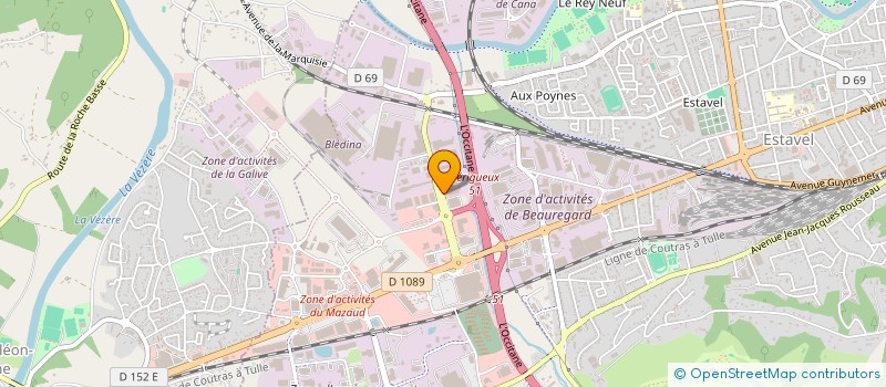localisation de l'entreprise POUZAUD ET FILS MANUTENTION à BRIVE-LA-GAILLARDE