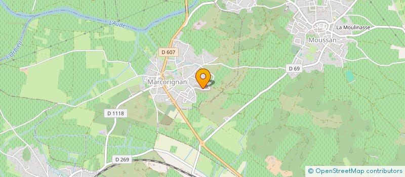 localisation de l'entreprise POUZOLS CONSTRUCTION  POUZOLS-MINERVOIS