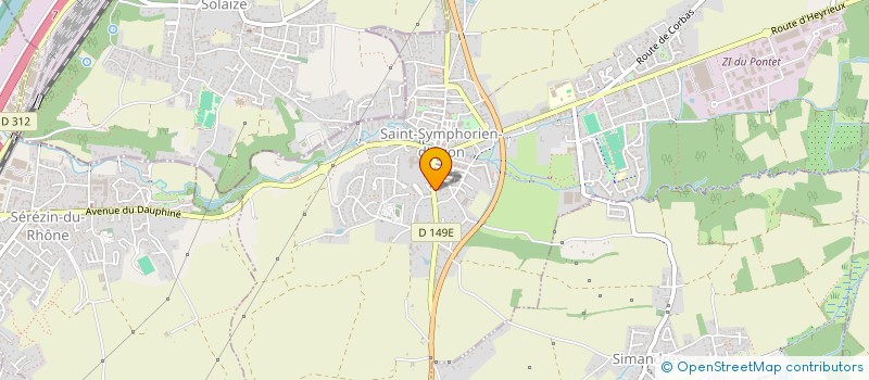 localisation de l'entreprise POWEHI à SAINT-SYMPHORIEN-D'OZON
