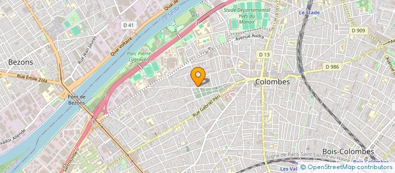 localisation de l'entreprise POWER BAT  COLOMBES