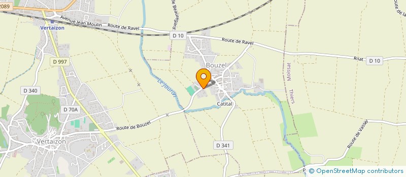 localisation de l'entreprise POWER ENERGY 63  BOUZEL