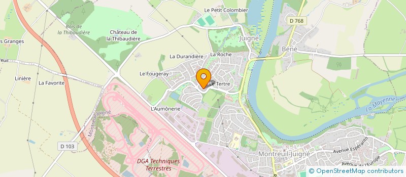 localisation de l'entreprise POWER INFORMATIQUE  MONTREUIL-JUIGNE