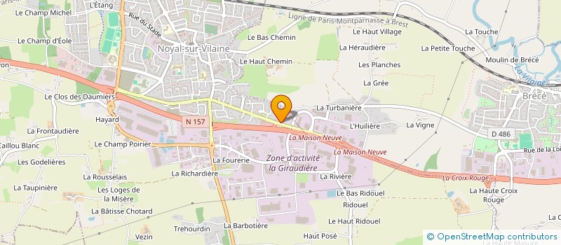 localisation de l'entreprise POWESOL à NOYAL-SUR-VILAINE