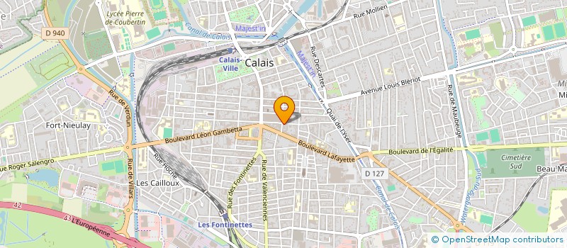 localisation de l'entreprise POY ET CONDETTE  CALAIS