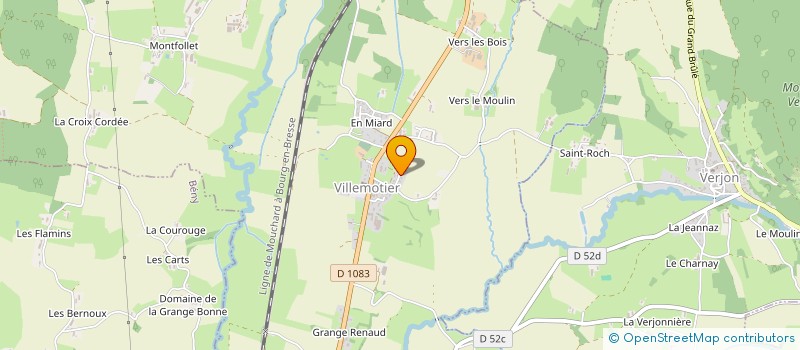 localisation de l'entreprise POYET ETUDES  VILLEMOTIER