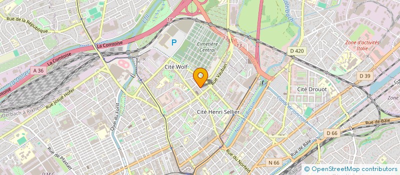 localisation de l'entreprise POZITIF à MULHOUSE