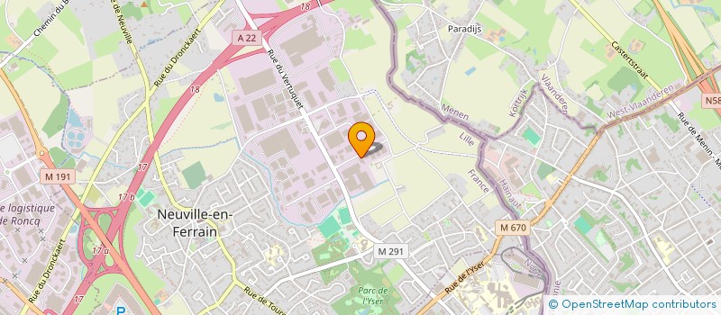 localisation de l'entreprise POZZONI FRANCE à NEUVILLE-EN-FERRAIN