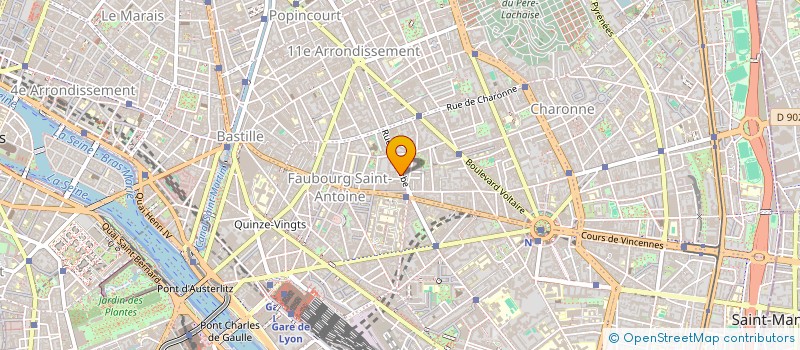 localisation de l'entreprise PP BASTILLE  PARIS