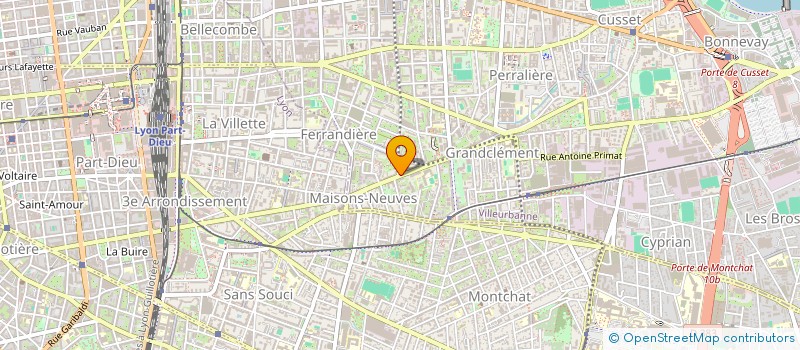 localisation de l'entreprise PP CHAUFFAGE à VILLEURBANNE