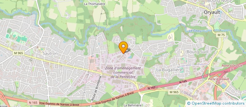 localisation de l'entreprise PP INVEST à ORVAULT